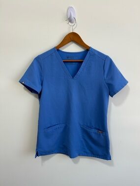FIGS Women's V-Neck Blue Scrub